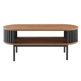 Hollis Wood Coffee Table in Walnut Black