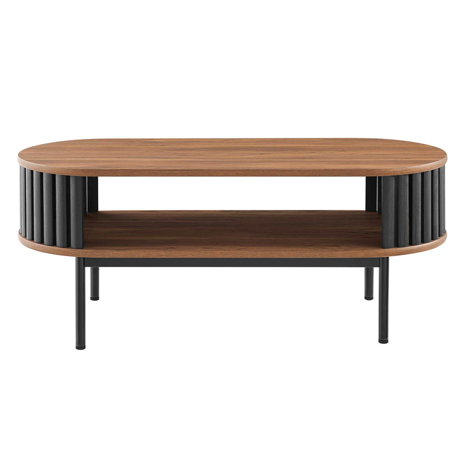 Hollis Wood Coffee Table in Walnut Black