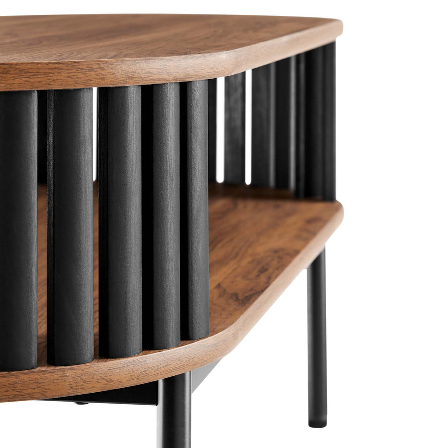 Hollis Wood Coffee Table in Walnut Black