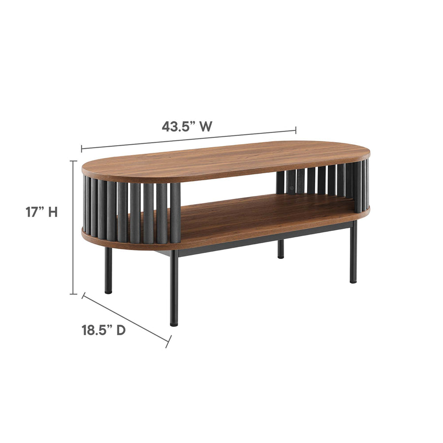 Hollis Wood Coffee Table in Walnut Black
