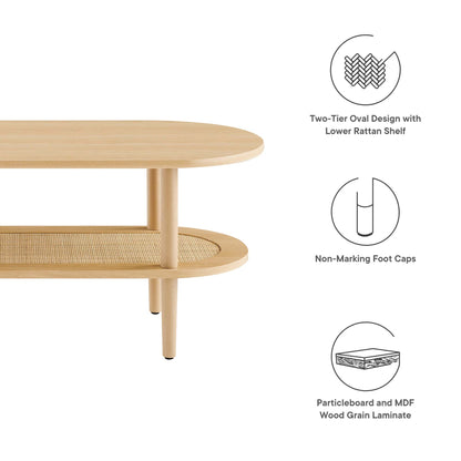 Torus Oval Coffee Table by Furniture For America