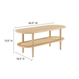 Touriga Oval Coffee Table in Oak