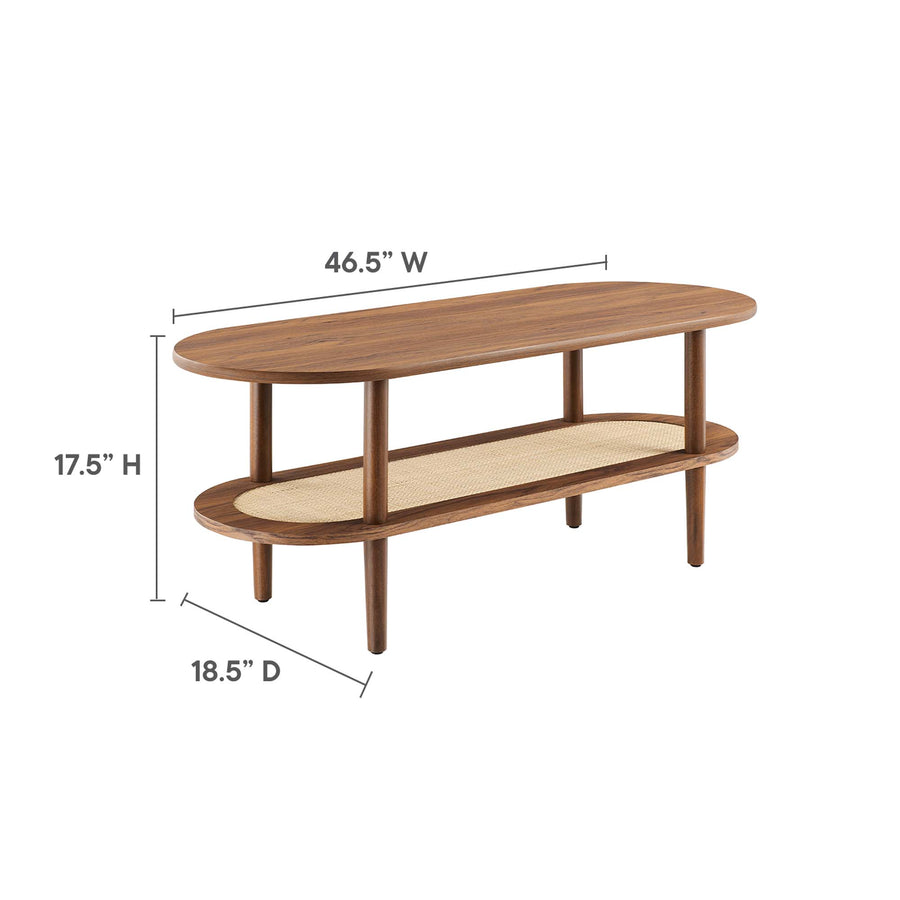 Touriga Oval Coffee Table in Walnut