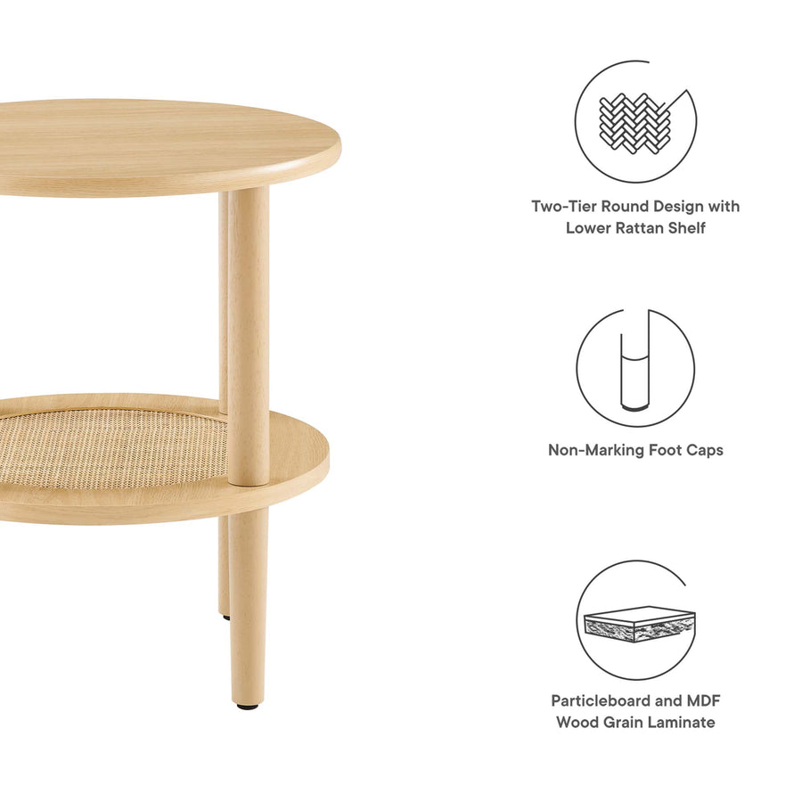 Touriga Round Side Table in Oak