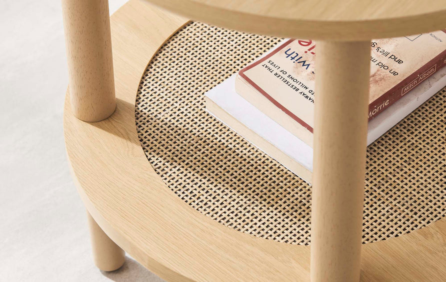 Touriga Round Side Table in Oak
