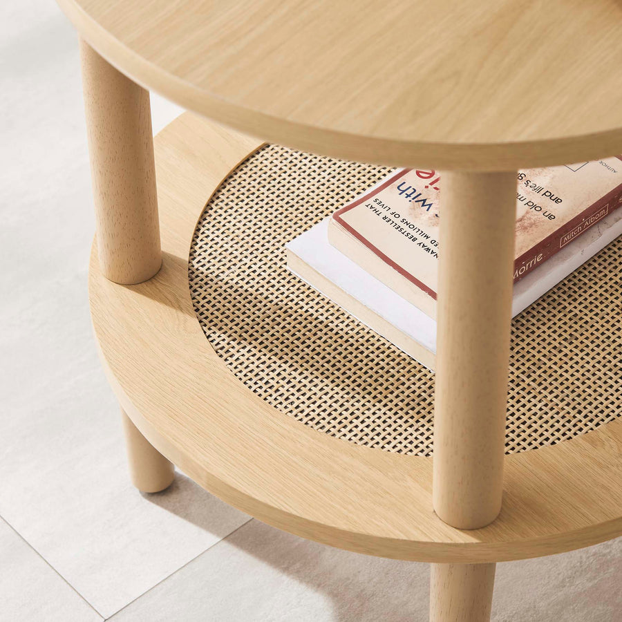 Touriga Round Side Table in Oak