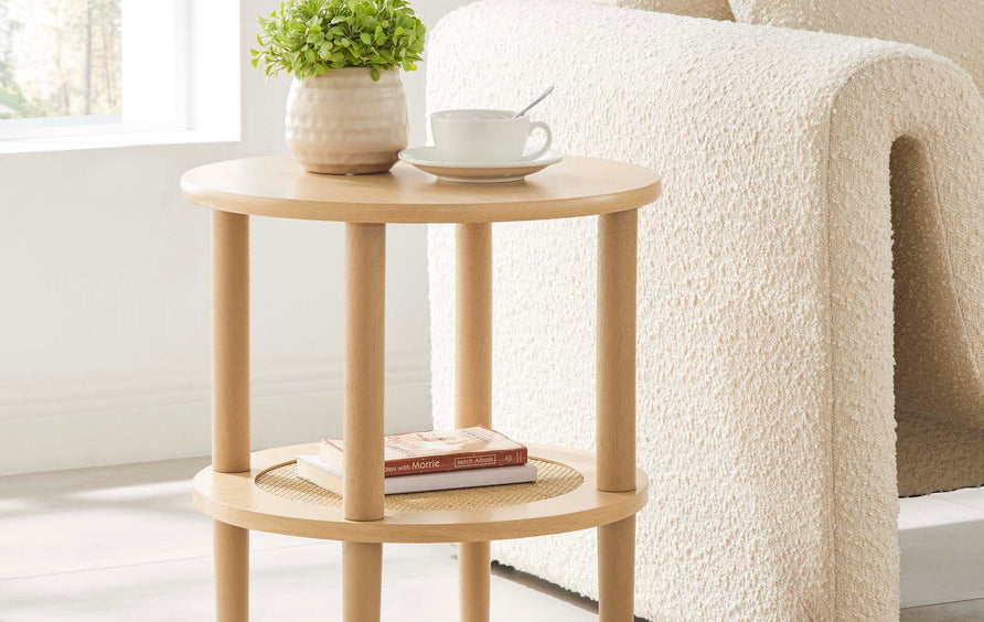 Touriga Round Side Table in Oak