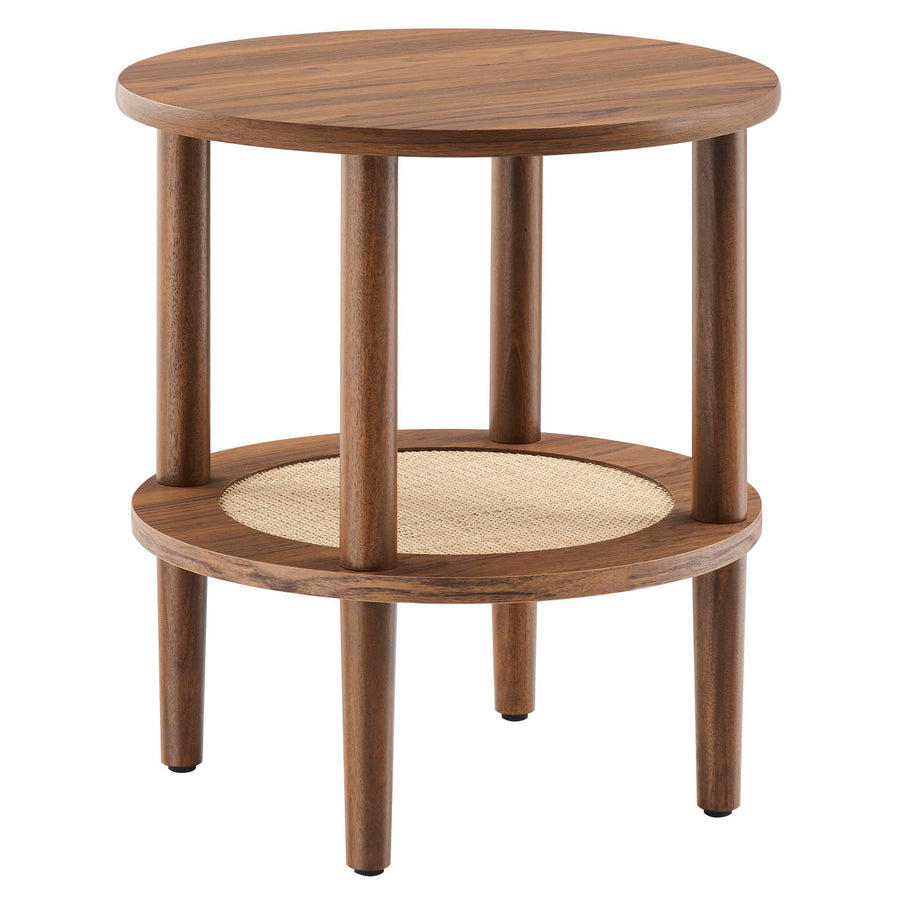 Touriga Round Side Table in Walnut