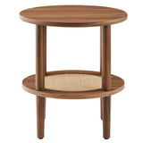 Touriga Round Side Table in Walnut