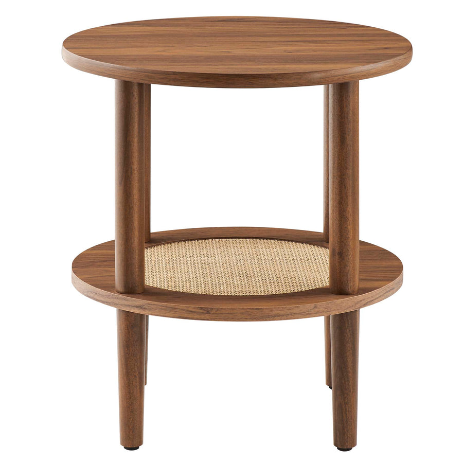 Touriga Round Side Table in Walnut