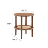 Touriga Round Side Table in Walnut