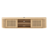 Hollis 63" Wall-Mounted TV Stand in Oak