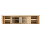 Hollis 63" Wall-Mounted TV Stand in Oak