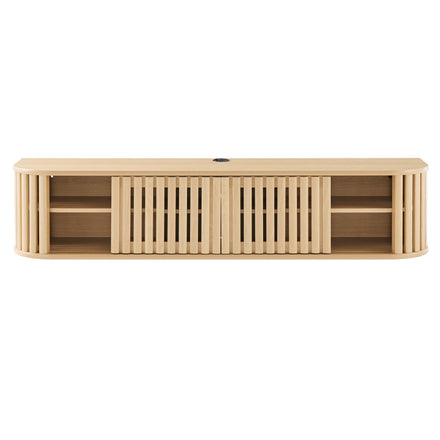 Fortitude 63" Wall-Mounted TV Stand in Oak