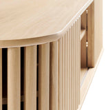 Hollis 63" Wall-Mounted TV Stand in Oak