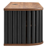 Hollis 63" Wall-Mounted TV Stand in Walnut Black