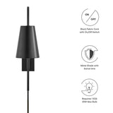 Ophelia Metal Wall Sconce in Black
