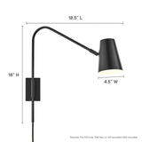 Ophelia Metal Wall Sconce in Black