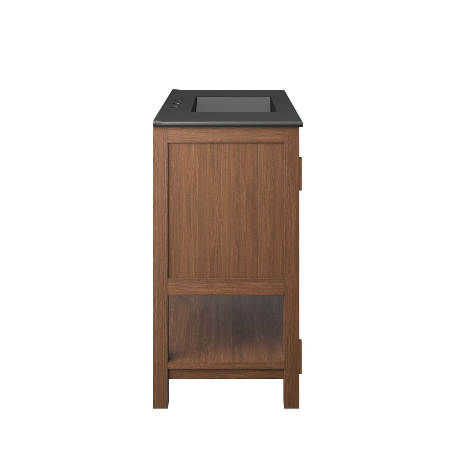 Tramontana 36" Wood Bathroom Vanity in Walnut Black