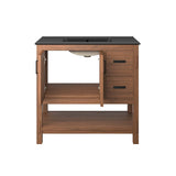 Tramontana 36" Wood Bathroom Vanity in Walnut Black