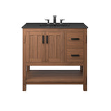 Tramontana 36" Wood Bathroom Vanity in Walnut Black