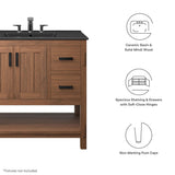 Tramontana 36" Wood Bathroom Vanity in Walnut Black