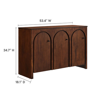 Appia 3-Door Arched Door Sideboard Storage Cabinet by Furniture For America