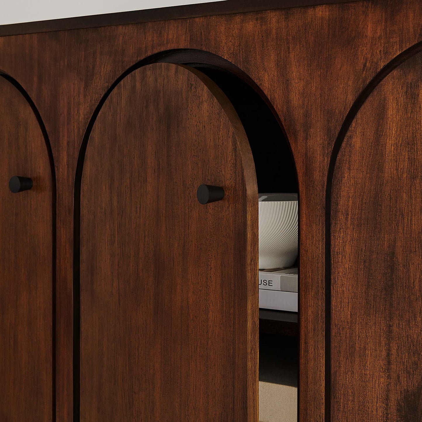 Appia 3-Door Arched Door Sideboard Storage Cabinet by Furniture For America