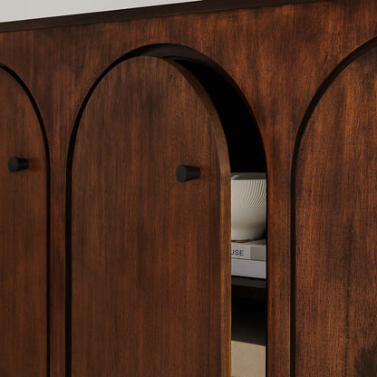 Appia 3-Door Arched Door Sideboard Storage Cabinet by Furniture For America