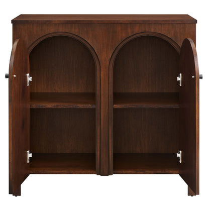 Appia 2-Door Arched Door Storage Cabinet by Furniture For America