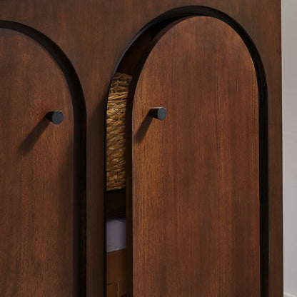 Appia 2-Door Arched Door Storage Cabinet by Furniture For America