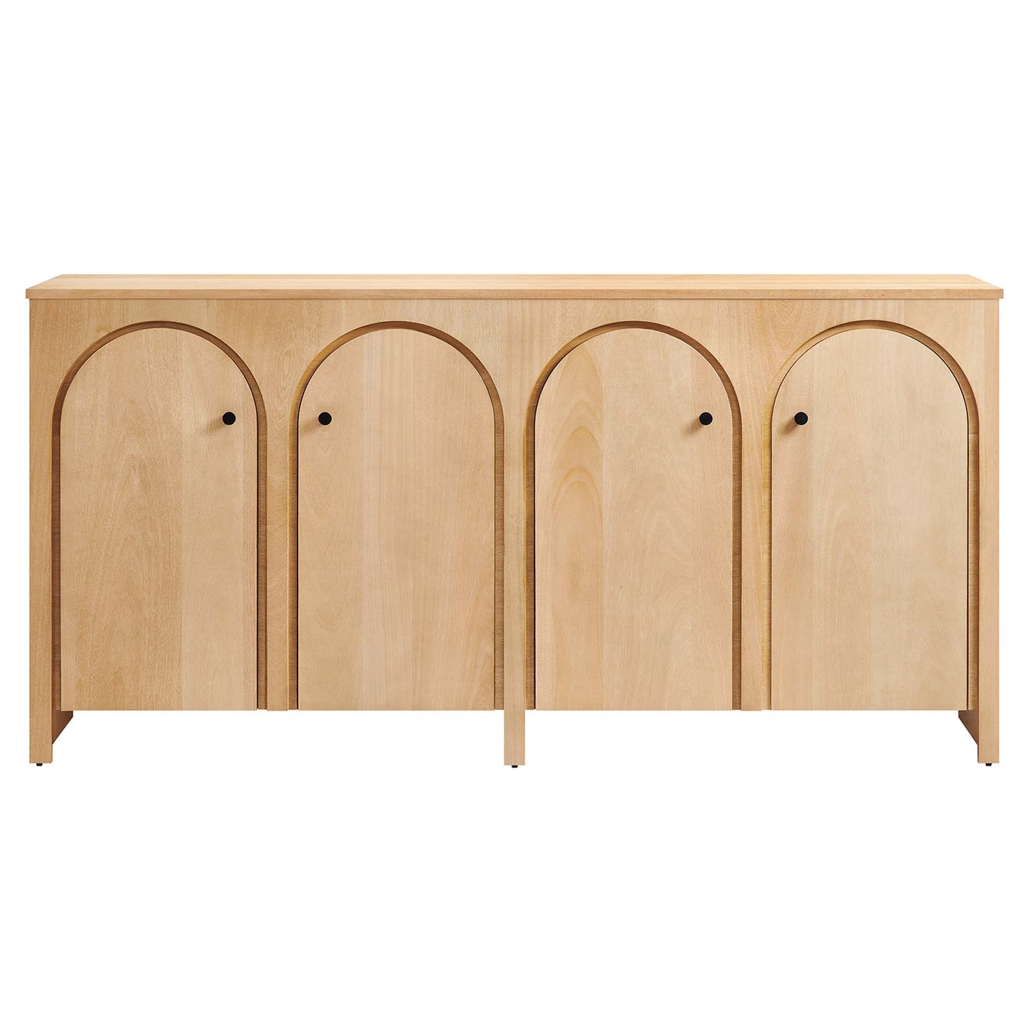 Appia Wood Grain 4-Door Sideboard Storage Cabinet by Furniture For America