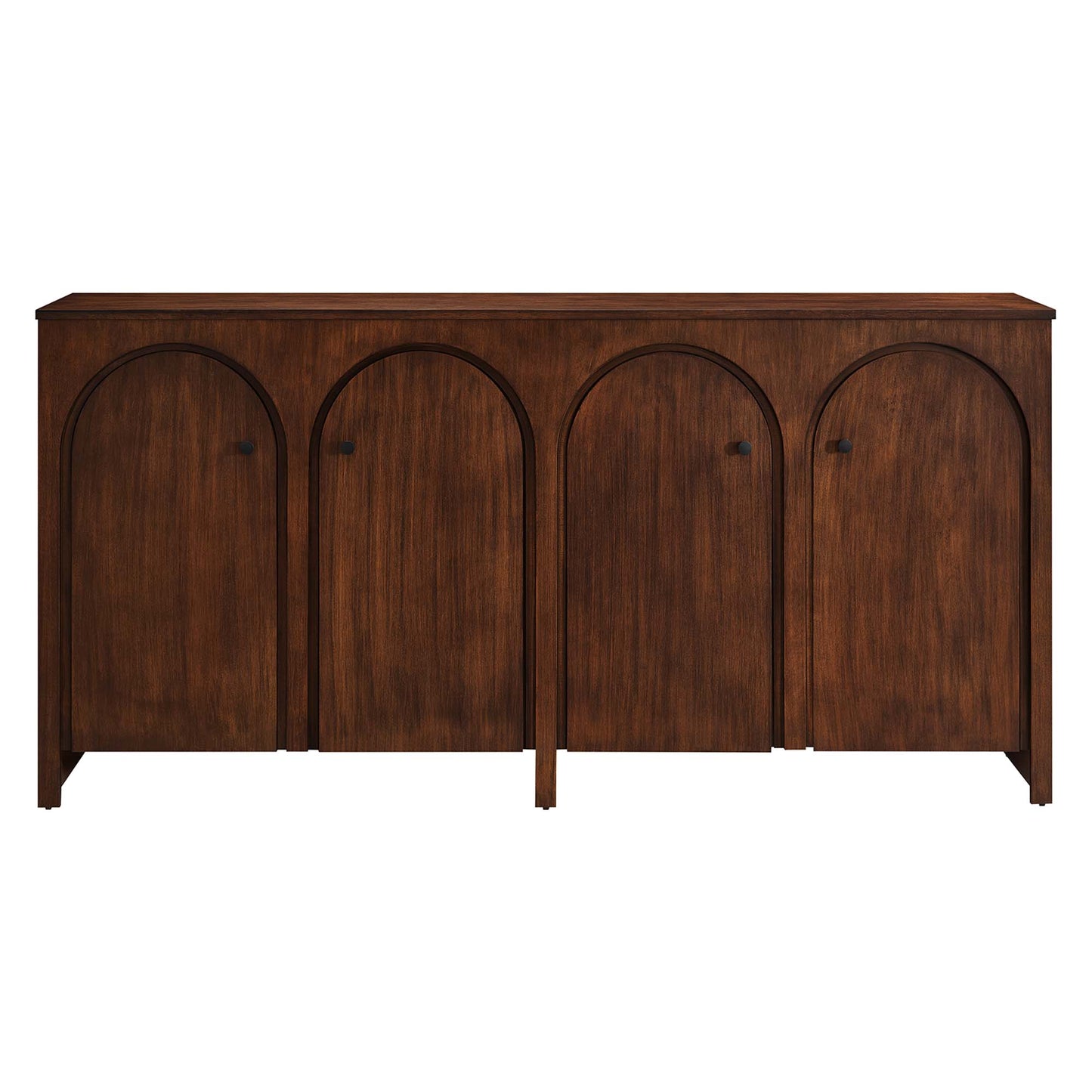 Appia Wood Grain 4-Door Sideboard Storage Cabinet by Furniture For America