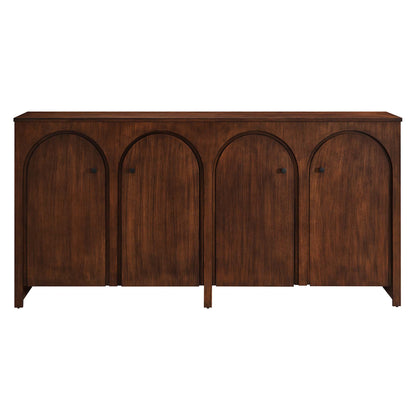 Appia Wood Grain 4-Door Sideboard Storage Cabinet by Furniture For America