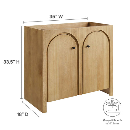 Appia 36" Bathroom Vanity Cabinet (Sink Basin Not Included) by Furniture For America