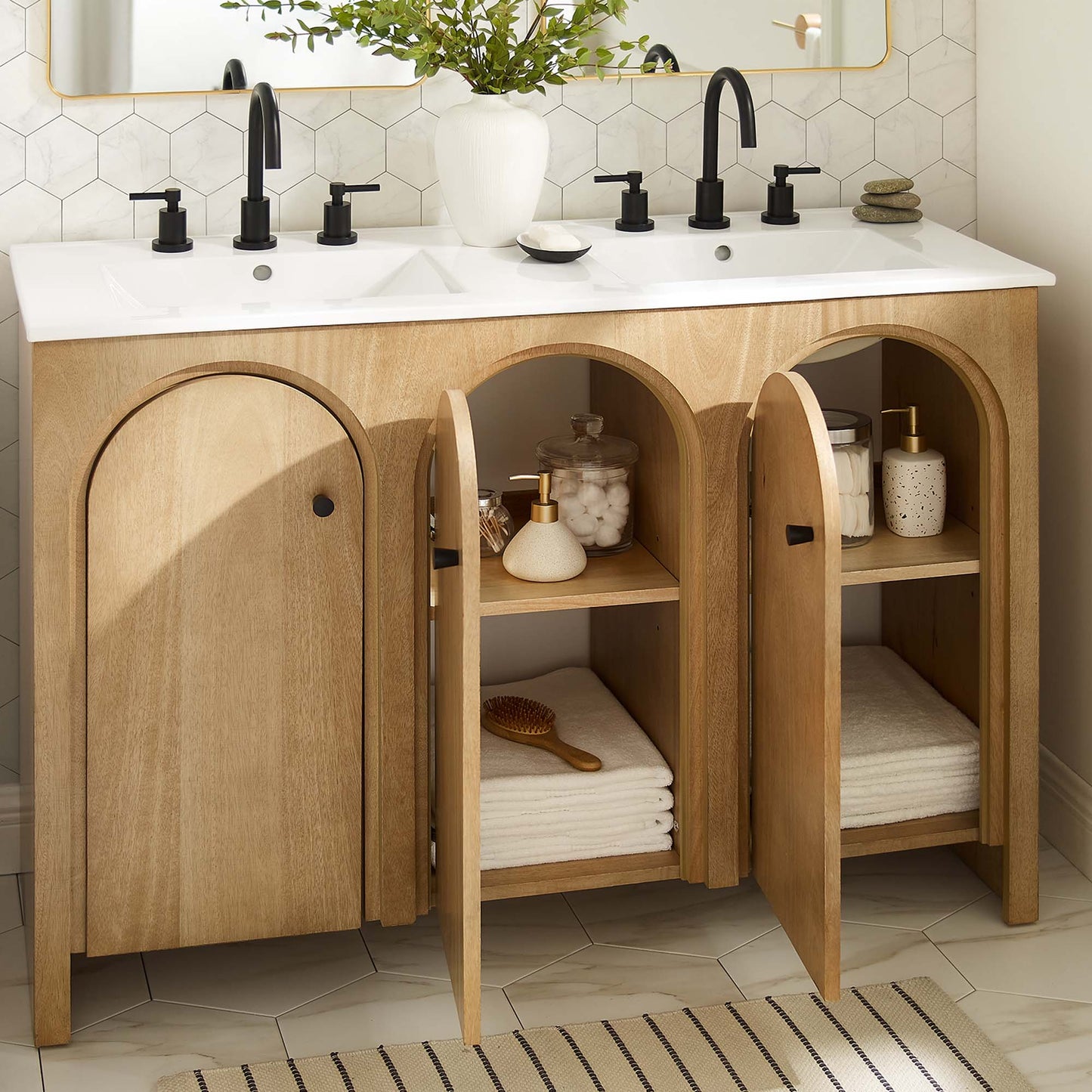 Appia 48" Bathroom Vanity Cabinet (Sink Basin Not Included) by Furniture For America