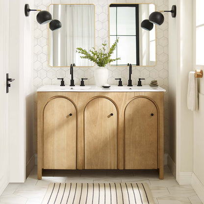 Appia 48" Bathroom Vanity Cabinet (Sink Basin Not Included) by Furniture For America