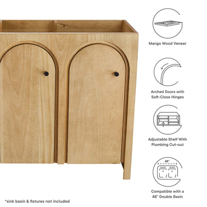 Appia 48" Bathroom Vanity Cabinet (Sink Basin Not Included) by Furniture For America