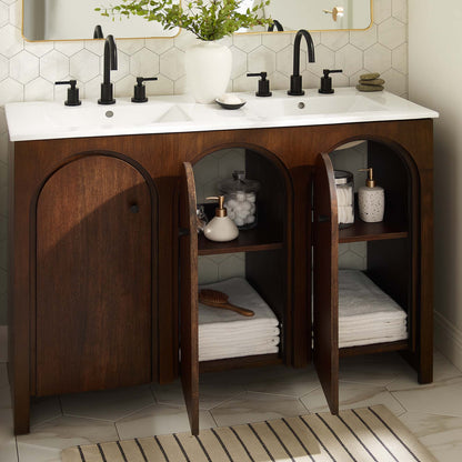 Appia 48" Bathroom Vanity Cabinet (Sink Basin Not Included) by Furniture For America