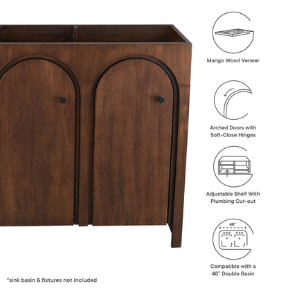 Appia 48" Bathroom Vanity Cabinet (Sink Basin Not Included) by Furniture For America