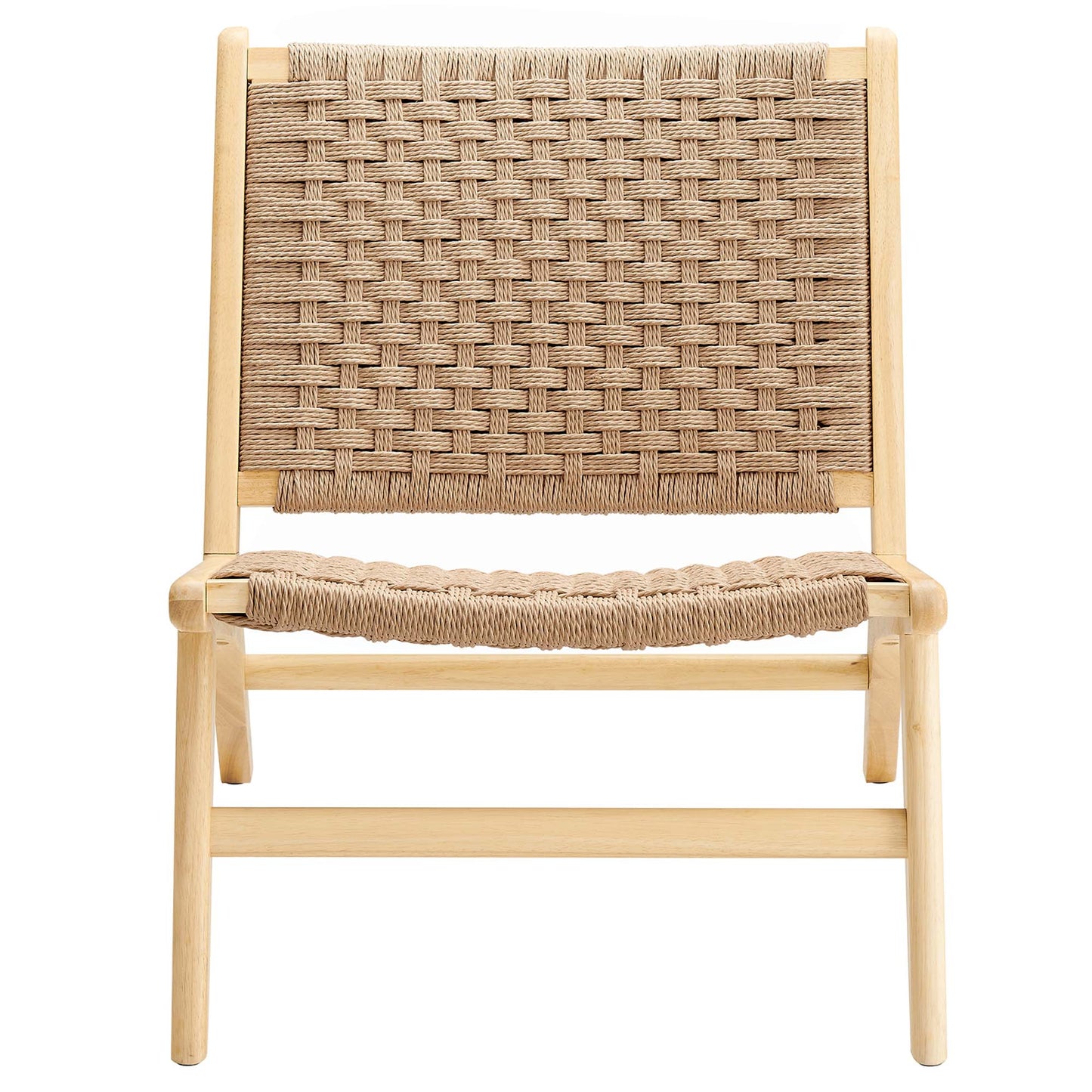 Saoirse Woven Rope Wood Accent Lounge Chair by Furniture for America