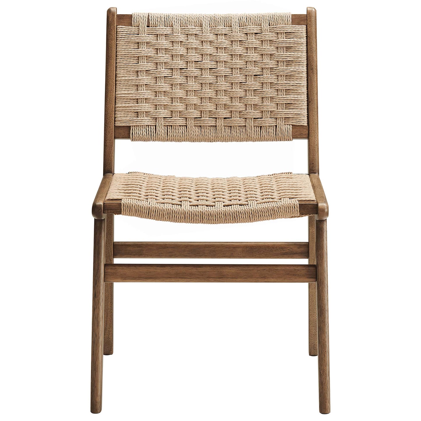 Saoirse Woven Rope Wood Dining Side Chair Set of 2 by Furniture for America