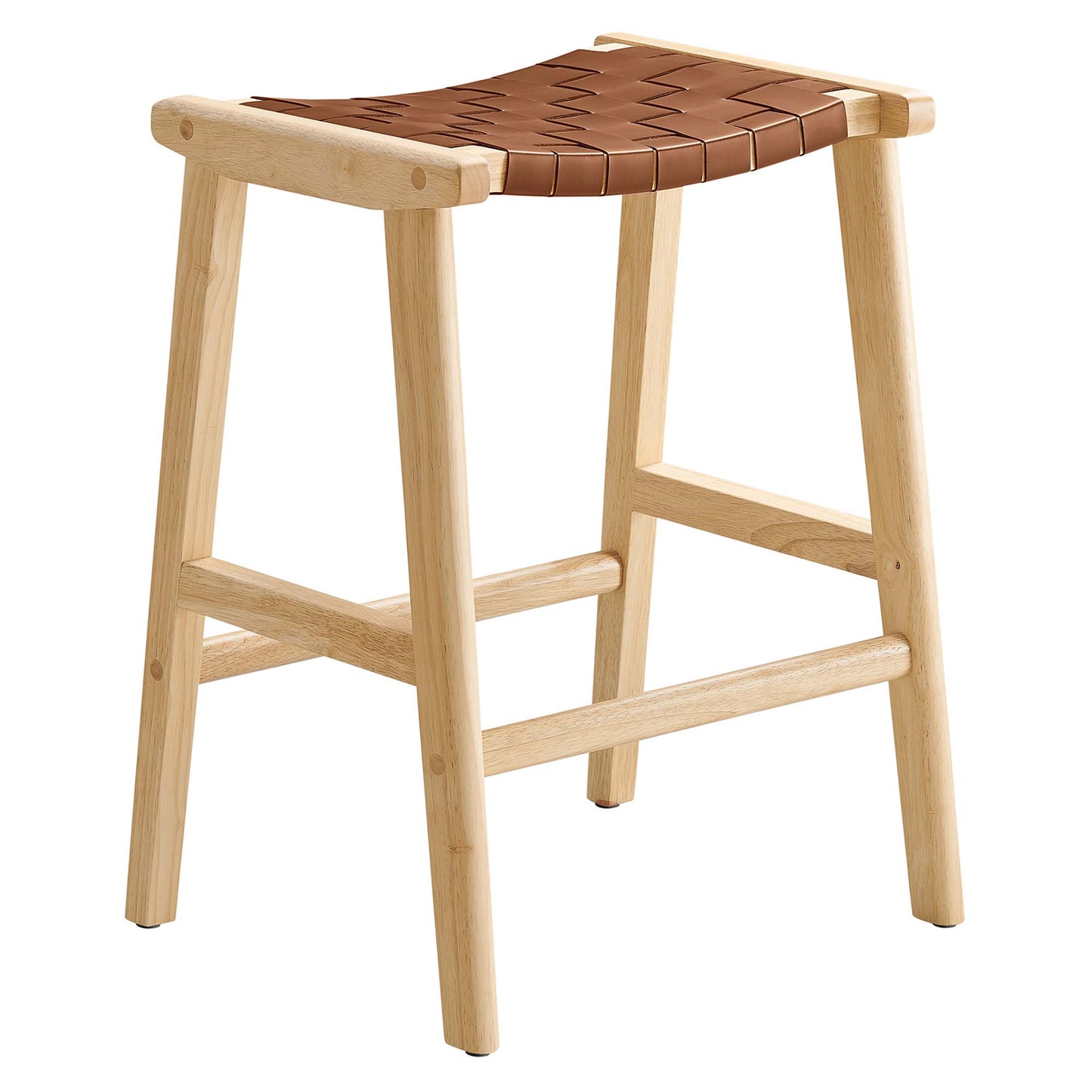 Saoirse Faux Leather Wood Counter Stool Set of 2 by Furniture For America