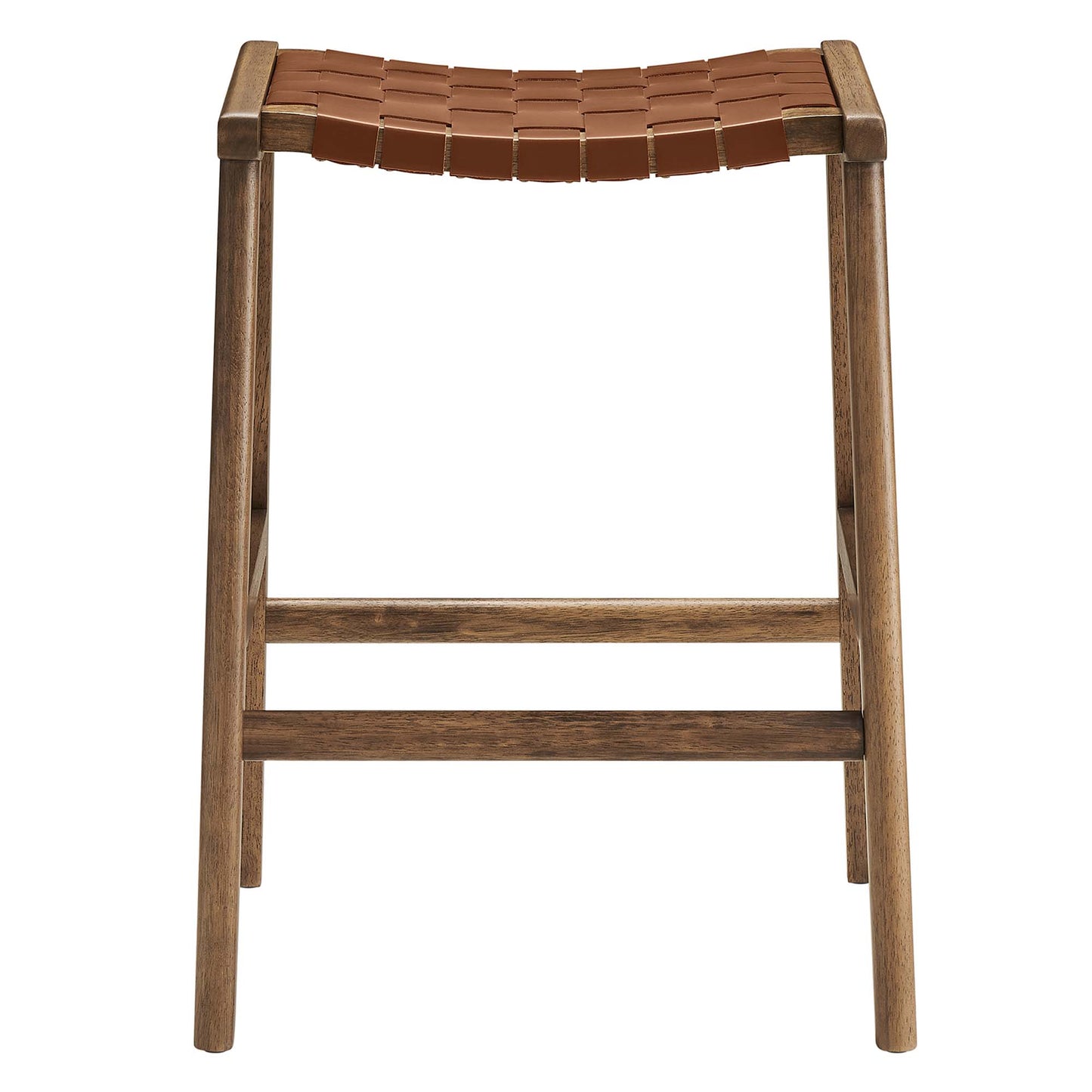 Saoirse Faux Leather Wood Counter Stool Set of 2 by Furniture For America