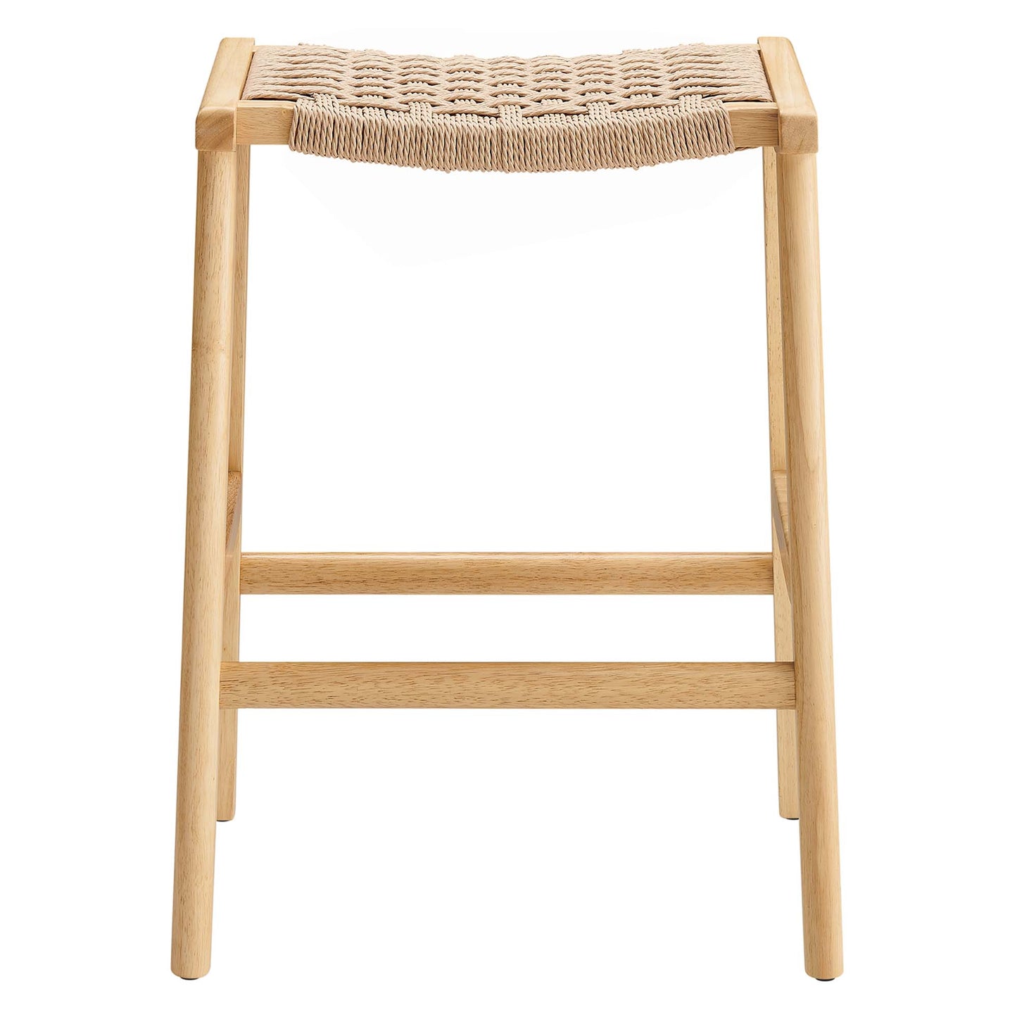 Saoirse Woven Rope Wood Counter Stool Set of 2 by Furniture For America