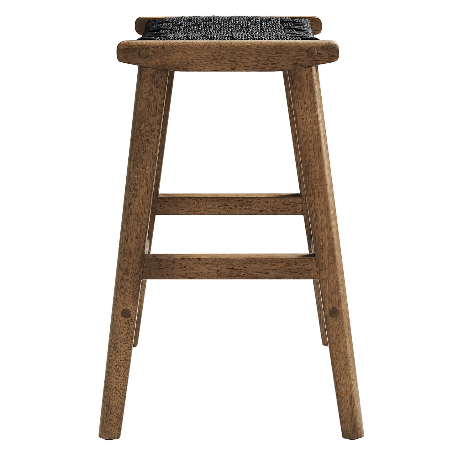 Saoirse Woven Rope Wood Counter Stool Set of 2 by Furniture For America