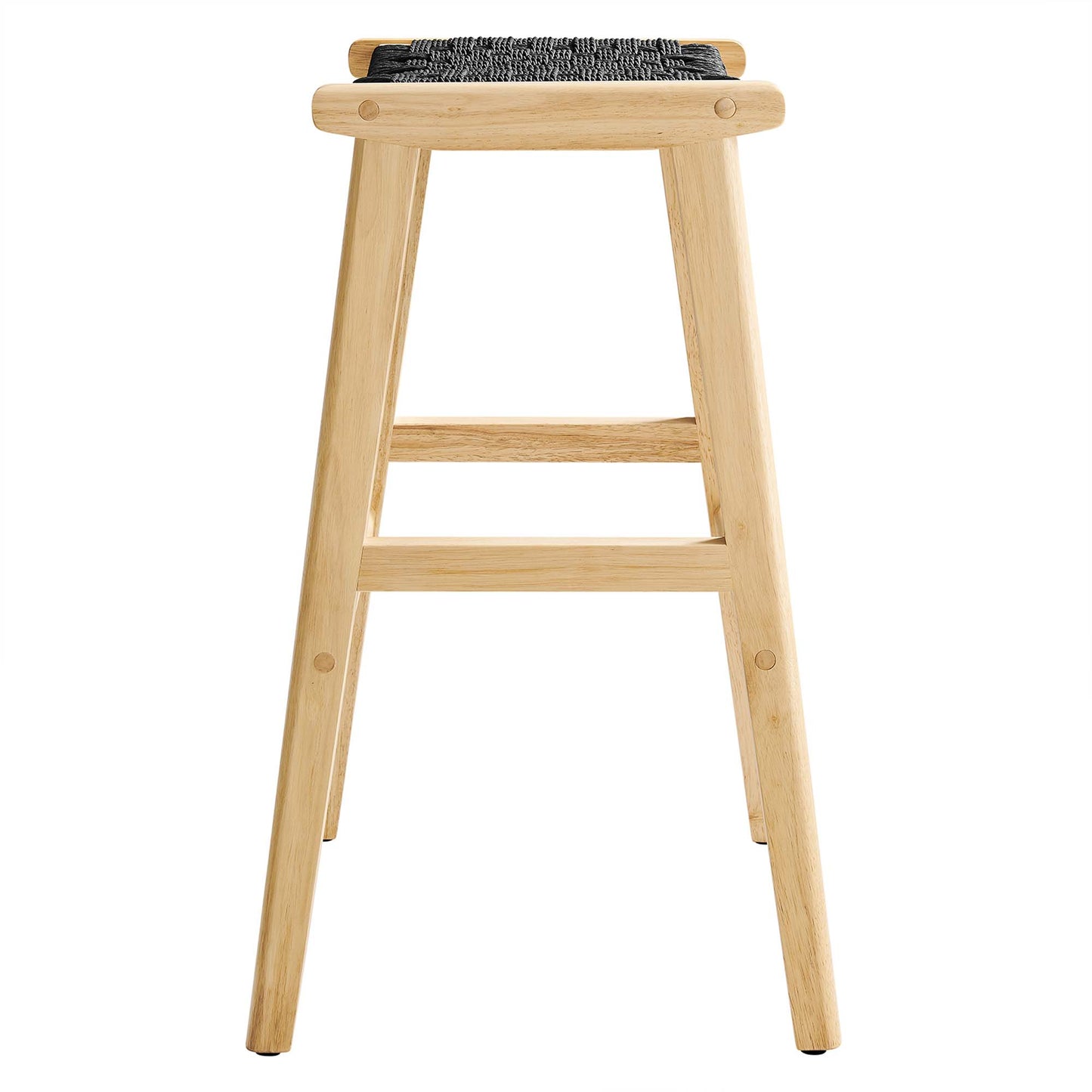 Saoirse Woven Rope Wood Bar Stool Set of 2 by Furniture For America