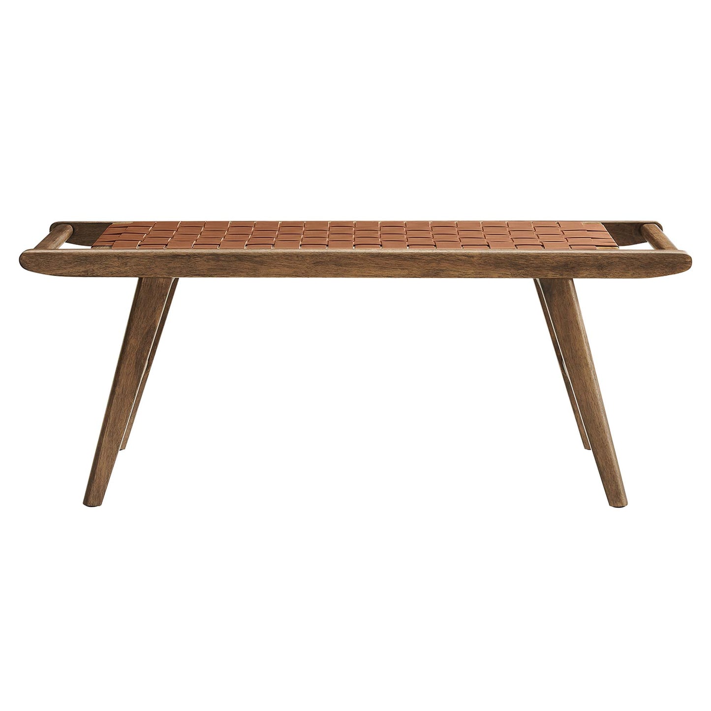 Saoirse 47" Faux Leather Wood Bench by Furniture For America