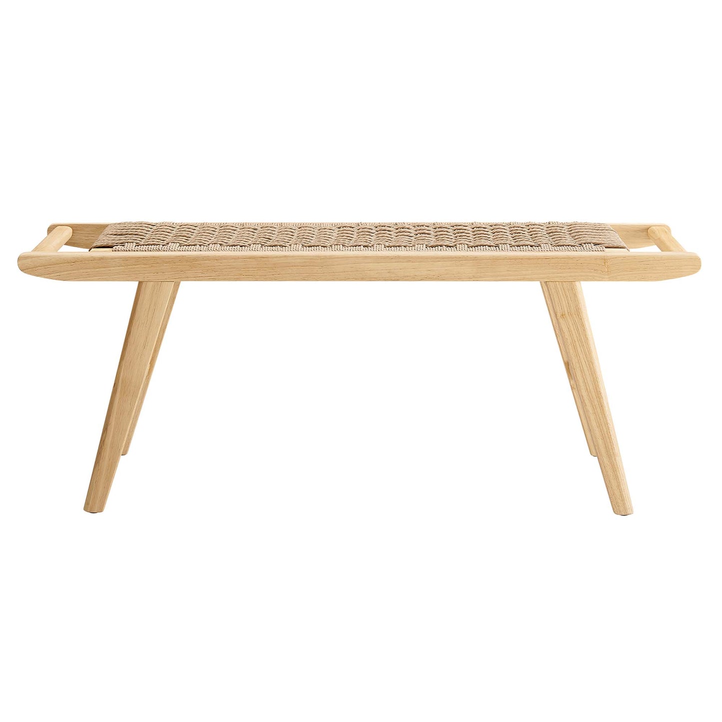 Saoirse 47" Wove Rope Wood Bench by Furniture For America