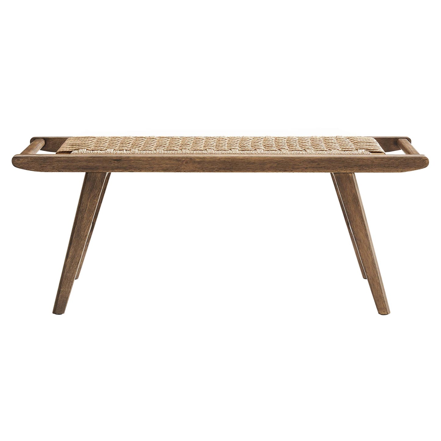 Saoirse 47" Wove Rope Wood Bench by Furniture For America